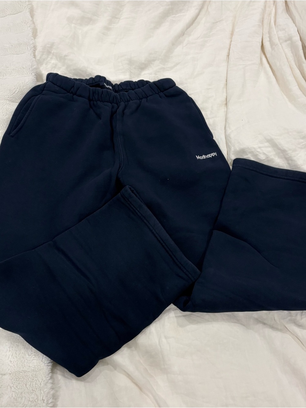 Madhappy Navy Blue Straight Leg Sweatpants